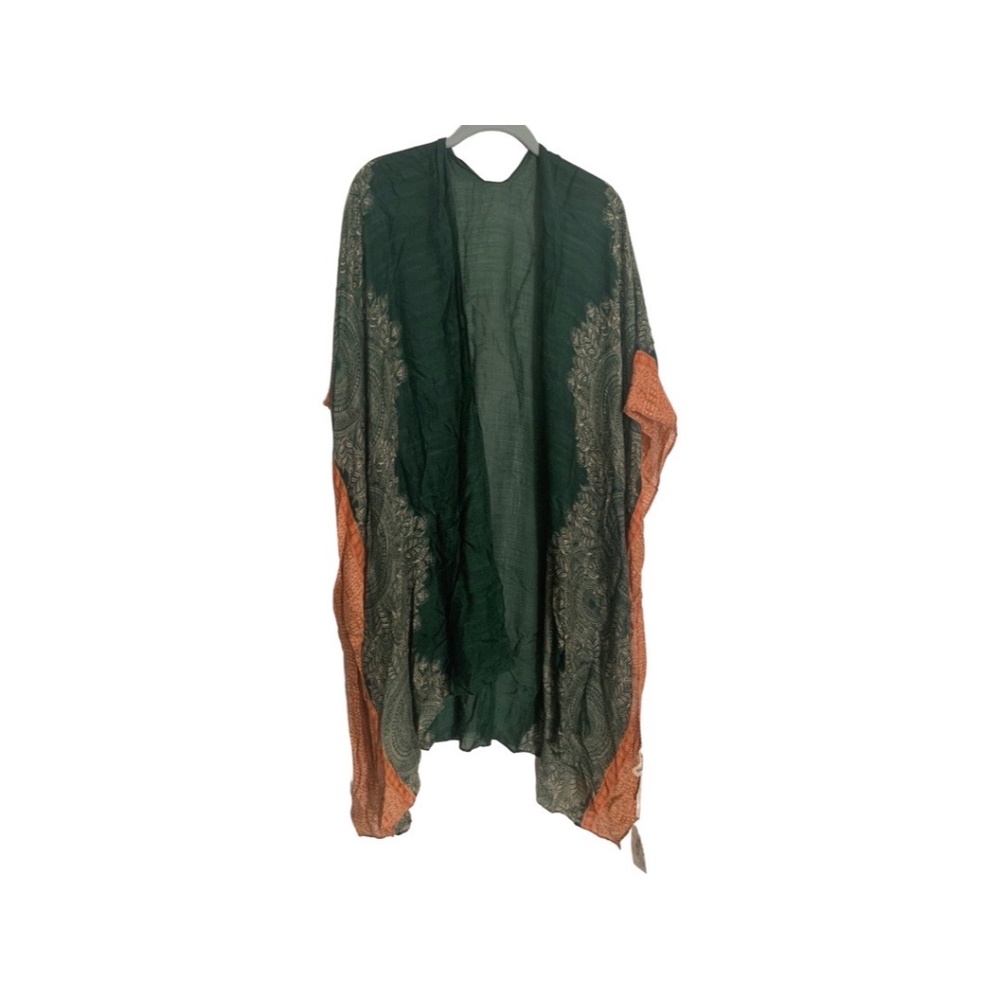Willows Boutique Green and Orange Patterned Swim Cover